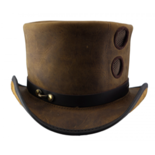 mens leather top hat