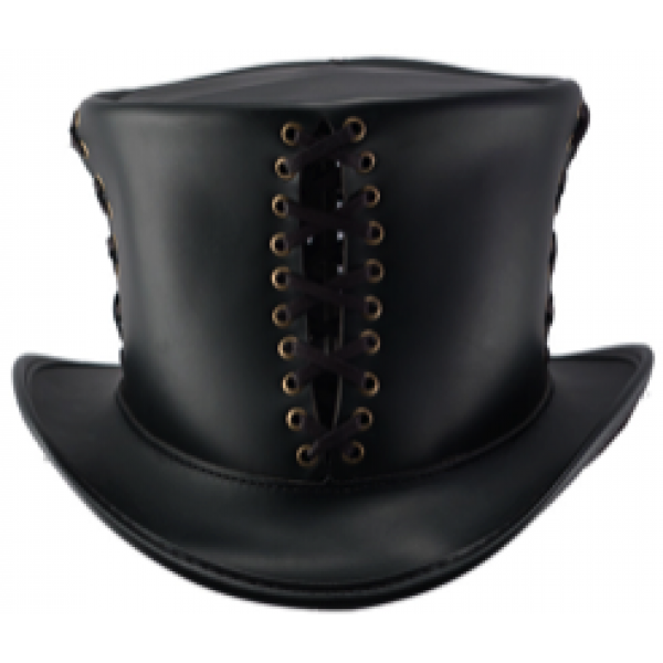 mens leather top hat