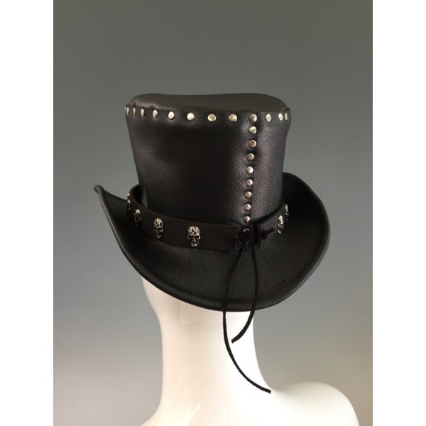 mens leather top hat