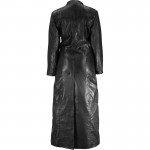 2015 GOTHIC BLACK ZIPPER LEATHER LONG COAT FOR WOMENS 