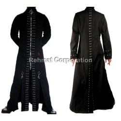GOTHIC STYLE MENS COTTON COAT STEAMPUNK WITH BUTTONS 