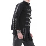  BLACK CYBER PUNK GOTHIC JACKET WITH LACES 