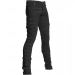 Gothic Black Gothic Black denim jeans with elastic straps cotton material 