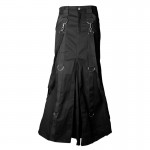 2015 Gothic Black denim chain skirt for men cotton material 
