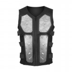 2015 Gothic black Onslaught MK II diamond-plated cyber bodice vest for men cotton material