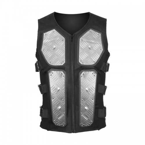2015 Gothic black Onslaught MK II diamond-plated cyber bodice vest for men cotton material