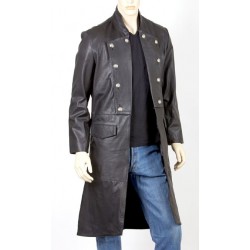 GOTHIC TRENCH COAT FOR MENS GENUINE LEATHER 