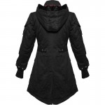 GOTHIC COTTON LADIES JACKET BLACK COLOR WITH HOOD