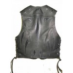 GOTHIC STYLE GENUINE LEATHER VEST WITH SWATCHES STEAMPUNK
